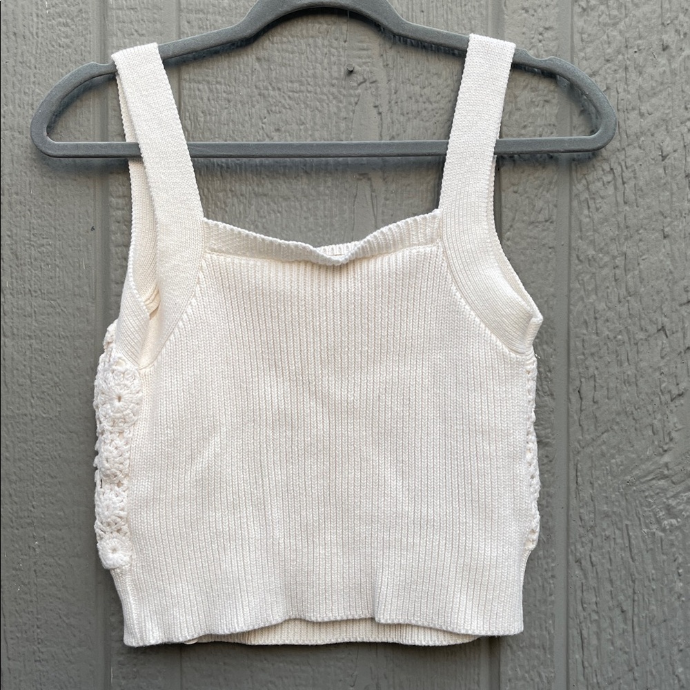 House of Harlow 1960 White Crochet Crop Top Size: M - Picture 7 of 9